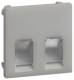 Hager GZDM2LAN central plate 2-way for GMDM..2 cover 55 alu