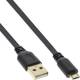 InLine® Micro-USB 2.0 Flachkabel, USB-A auf Micro-B, schwarz, 3 m