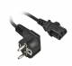 Synergy 21 S215397 Power cable 220V protective contact CEE7 (plug)->cold devices IEC-C13 (socket), 1m, black