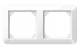 Merten 389225 389 225 1-M-Frame 2-gang active white, glossy