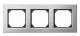 Merten 475360 475 360 M-PLAN metal frames 3X, platinum Silver