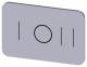 Siemens 3SU19000AD810QK0 3SU1900-0AD81-0QK0 inscription, shield 17,5x27mm silver Symb.IO II