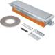 Hager BKWDE400080 End piece height-adjustable with tray and seal, sheet steel 400x(80-120) mm