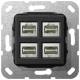 Gira 569910 569 910 MJ RJ45 Cat 6A 10GB 4x, LSA Plus insert black matt