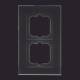 Busch Jaeger 2CKA001754A4323 1722-825 Rahmen 2-fach carat Glas schwarz