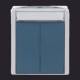 Busch Jaeger 2CKA001484A0374 2621WN-53-205-101 double push-button ocean IP44 grey/blue-green