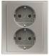 Busch Jaeger 2TKA00003921 BJ 202 EUJB-866 SCHUKO® double socket full cover EBS