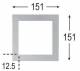 Lts Licht und Leuchten 628583 LTS LTS SCER 1,100 silver system installation frame 1-bulb