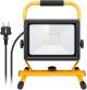Goobay 49983 LED construction spotlight with stand, 50 W - with 4,000 lm and cold white light (6500 K), suitable for indoor and outdoor use (IP65)