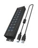 RaidSonic IB-HUB1720-U3 ICY BOX 20-in-1 USB Hub mit Netzteil Ein- Ausschalter 18x USB-A 3.2 2x USB-A Ladeport mit Netzkabel