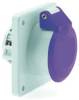 Bals 4360 small pin plug-in socket straight 16 A 3-pole 24 V without auxiliary nose IP44 violet