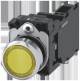Siemens 3SU11520AB303FA0 3SU1152-0AB30-3FA0 illuminated pushbutton 22 mm round metal light yellow 1NO+1NC