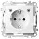 Socket Merten MEG2304-0319, polar white glossy LED