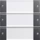 GIRA 213328 Wippenset 3-fach anthrazit System 55