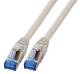 Patchkabel RJ45, CAT6A 500Mhz, 10m, grau S-STP(S/FTP) TPE(Superflex), mit Cat.7 Rohkabel,