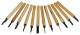 Carving knife set, 12 pieces, wooden handle