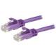 STARTECH.COM 7.5m CAT6 Cable - Purple CAT6 Patch Cord - Snagless RJ45 Connectors - 24 AWG Copper Wire - Ethernet - ETL
