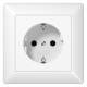 Jung AS1520NKIWW SCHUKO Steckdose ohne Kralle Serie AS alpinweiß