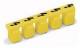 WAGO 283-405 warning cover with black lightning arrow for 5 yellow terminals