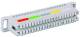 CobiNet 112682 LSA connection strip 2/10 to 10 DA with color code, for mounting trough/channel, large cable routing ducts, printing on cable routing side 1...0, housing color gray
