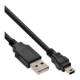 InLine® USB 2.0 Mini-Kabel, USB A ST an Mini-B ST (5pol), schwarz, 3m