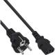 40er B-Pack InLine® Netzkabel, Schutzk. gerade/Kaltgeräte ST C13, schwarz, 1,5m