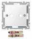 Merten 468819 468 819 Mounting Plate m.High-end, speaker Connec. polarwhite gl. Sys.M