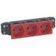 Legrand 077413 Steckdose 3-fach 6M rot RAL3020