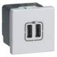 Legrand 079394 USB-Lademodul 2-fach Mosaic Aluminium