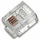 Cimco 183002 Modular Plug RJ11 6/4 unshielded f.flex conductor, flat + Rundk.