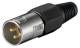 Goobay 11749 Mikrofonstecker, XLR-Stecker (3-Pin) mit vergoldeten Kontakten und geschraubter Zugentlastung