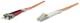 Intellinet 470421 Fiber Optic Duplex Patch Cable, Multimode LC / ST, 50/125 micron, 3.0 m, orange
