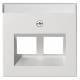 GIRA 264026 Abdeckung BSF Modular Jack 30° 2fach System 55 Farbe Alu