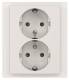 Busch Jaeger 2TKA00003923 BJ 202 EUJB-884 SCHUKO® double socket full cover EBS