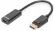 DIGITUS DisplayPort adapter cable DP-HDMI type A 0.15m DP1.1a black.