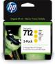 HP 3ED79A 712 3x Gelb Tintenpatrone