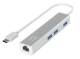 LevelOne USB-0504 Adapter GigaBit USB-C 3.0 zu RJ45 und 3x USB-A 3.0, 1 Gbps,