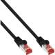 100er Bulk-Pack InLine® Patchkabel, S/FTP (PiMf), Cat.6, PVC, CCA, schwarz, 0,5m