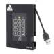 Apricorn Externe Festplatte Aegis Padlock Fortress - 256 GB - USB 3.2 Gen 1 - Schwarz
