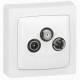 Legrand 086042 TV outlet 3-hole for TV-radio-and-SAT-receiver Oteo