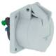 Bals 13822 mounting socket QC TE straight 32A 5p >50V 1h IP44 grey W x H x D: 99x75x116