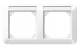 Merten 387225 387 225 1-M-Frame 2-gang horizontal, m.Beschriftungsträger white glossy