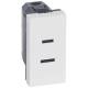 Legrand 077503 Steckdose USA 2polig 1M Mosaic ultaweiß