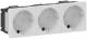 GGK Module 45/Schuko socket 6940 3-way horizontal pure white