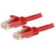 StarTech.com Gigabit Snagless RJ45 UTP Cat6 Patch Cable Cord - patch cable - 3 m - red