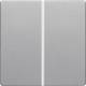 Berker 85142124 Taste 2fach Q.1/Q.3 alu samt lackiert