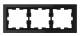 Merten MEG4030-6503 D-Life glass frame 3-fold onyx black