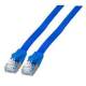 Patchkabel RJ45, CAT6A 500Mhz, 1,0m, blau U/FTP flach,