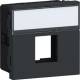 Hager G45MM0119011 Geräteeinbauset für 1x Multimedia Typ 01 Direkt Klipping 45x45