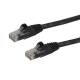 STARTECH.COM 7.5m CAT6 Cable - Black CAT6 Patch Cord - Snagless RJ45 Connectors - 24 AWG Copper Wire - Ethernet - ETL